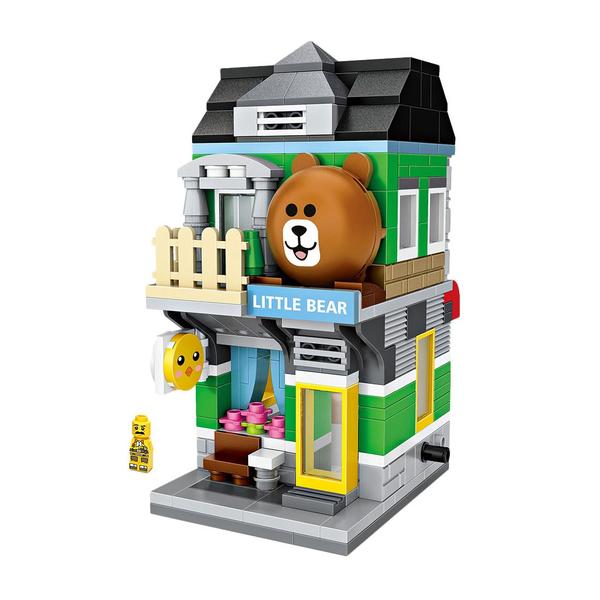 LOZ City Street 1630 Little Bear Shop Supermarket Mini Blocks Nano Building Toy 