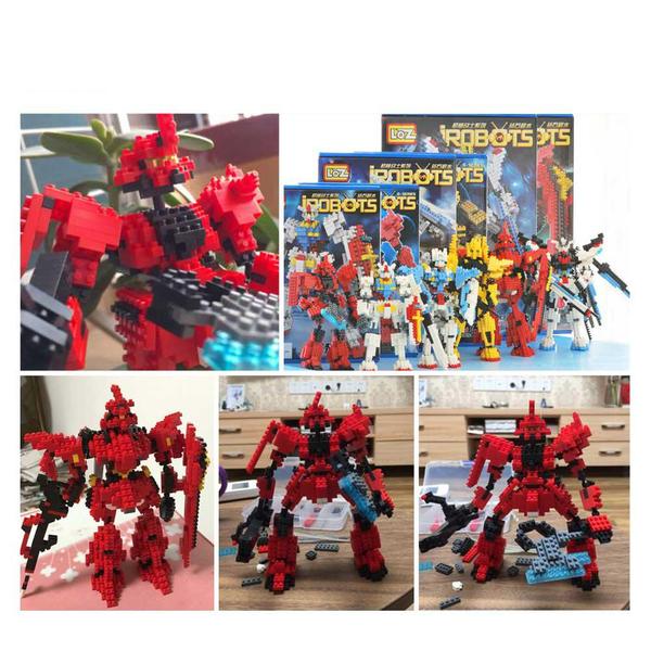 LOZ 9351 Transformers Red Gundam