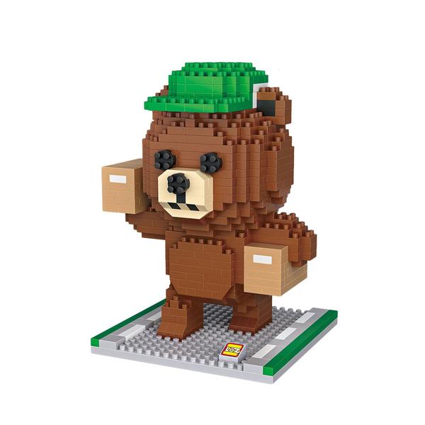 LOZ 9749 Brown Bear with Package Courier