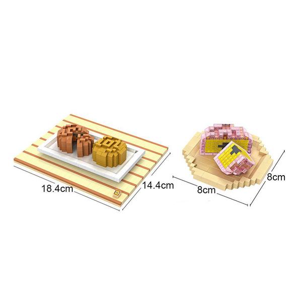 LOZ 9393 Chinese Moon Cake Mid-Autumn Food Mini Diamond Building Nano Block Toy 