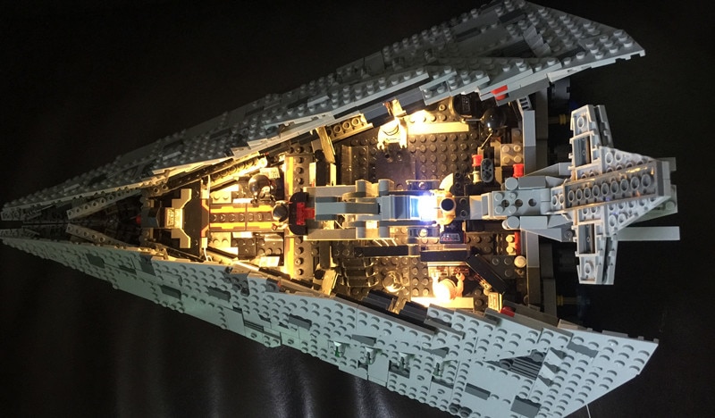 Basic Version LED Light Kit For LEGO 75190 Star Wars The First order Star Destroye Compatible With LEPIN 05131 (Only Light Set)Kits Basic Version LED Light Kit For LEGO 75190 Star Wars The First order Star Destroye Compatible With LEPIN 05131 (Only Light Set)Kits