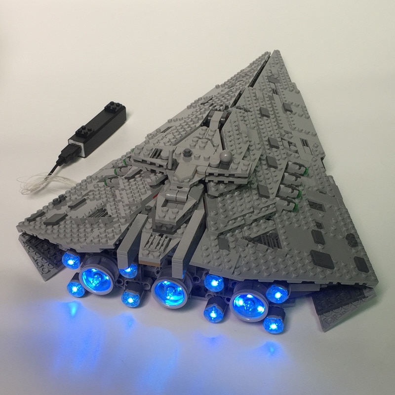 Basic Version LED Light Kit For LEGO 75190 Star Wars The First order Star Destroye Compatible With LEPIN 05131 (Only Light Set)Kits Basic Version LED Light Kit For LEGO 75190 Star Wars The First order Star Destroye Compatible With LEPIN 05131 (Only Light Set)Kits