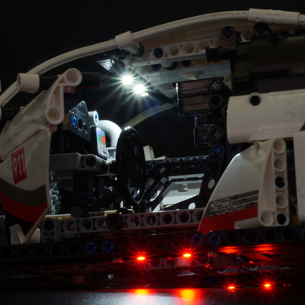 Basic Version LED Light For LEGO Technic Series 42096 White Super Racing Car Set Building Blocks Bricks compatible With LEPIN 20097 (Only Light Set)Kits Basic Version LED Light For LEGO Technic Series 42096 White Super Racing Car Set Building Blocks Bricks compatible With LEPIN 20097 (Only Light Set)Kits