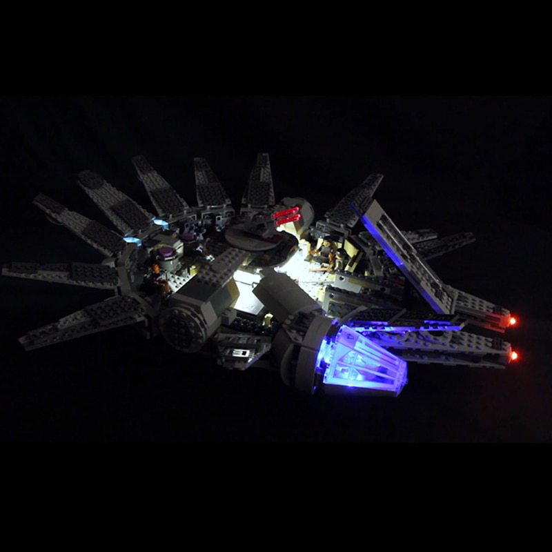 Luxury VersionLED Light Set For LEGO 75105 Millennium Falcon Compatible LEPIN 05007 (LED Light+Battery box)Kits