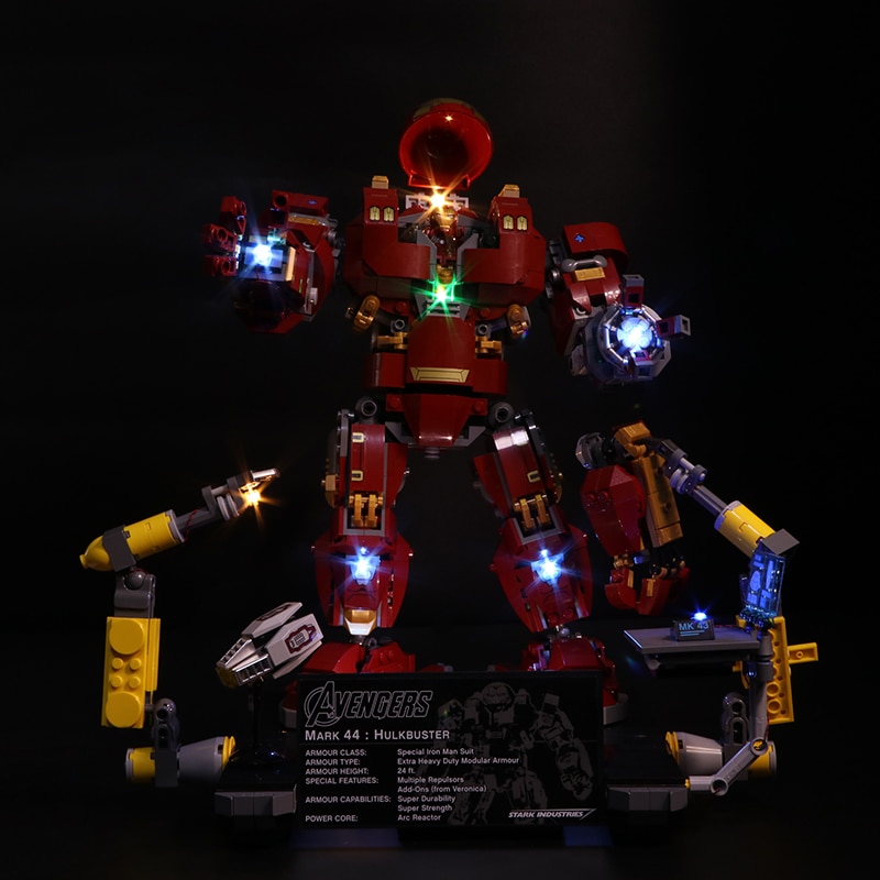 Luxury VersionLED Light Set For LEGO 76105 The Hulkbuster: Ultron Edition Compatible LEPIN 07101 (LED light+Battery box)Kits