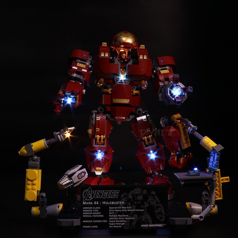 Luxury VersionLED Light Set For LEGO 76105 The Hulkbuster: Ultron Edition Compatible LEPIN 07101 (LED light+Battery box)Kits