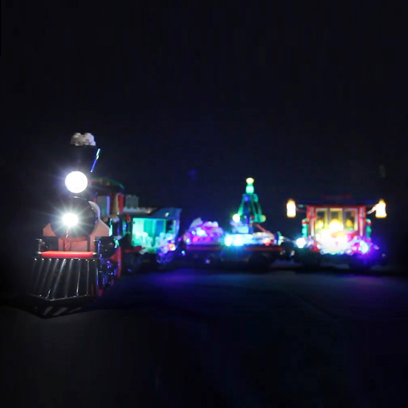 Luxury VersionLED Light Set For LEGO 10254 Winter Holiday Train Compatible LEPIN 36001 (LED Light+Battery box)Kits