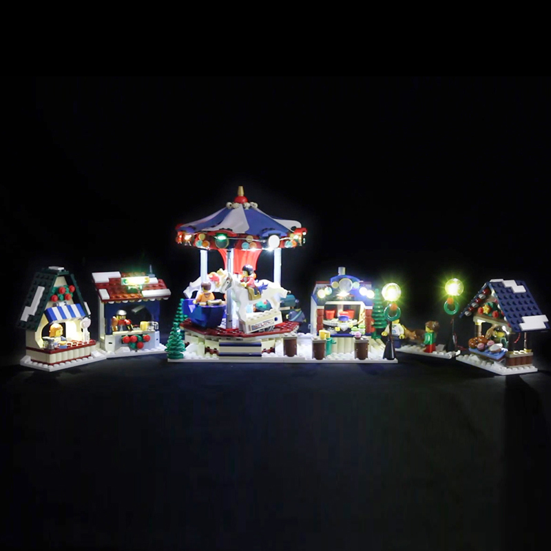 Luxury VersionLED Light Set For LEGO 10235 Winter Village Market Compatible LEPIN 36010 (LED Light+Battery box)Kits