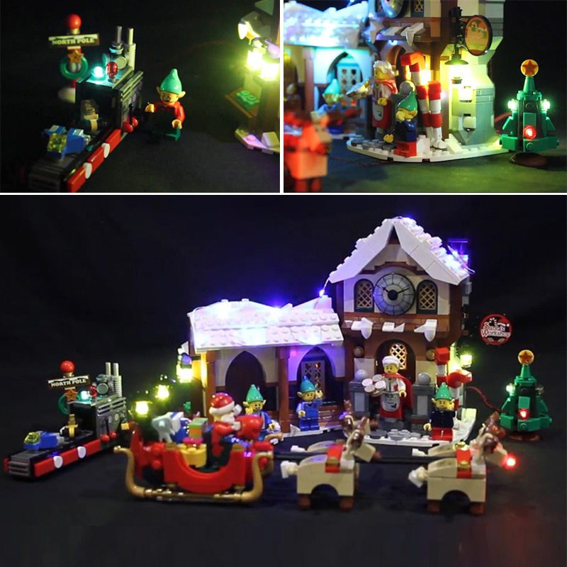 Luxury VersionLED Light Set For LEGO 10245 Santa's Workshop (LED Light+Battery box)Kits