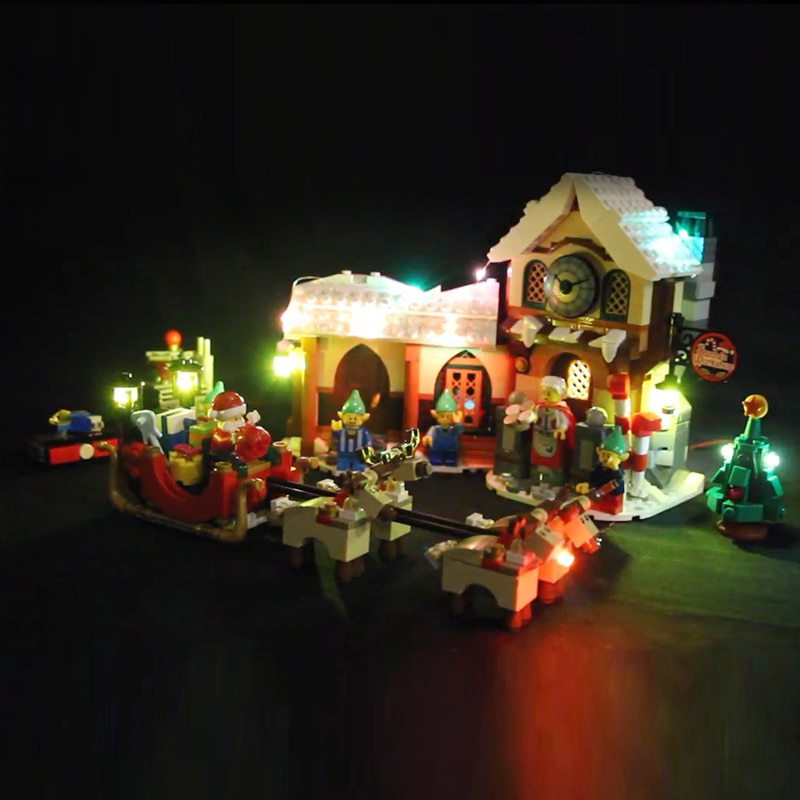 Luxury VersionLED Light Set For LEGO 10245 Santa's Workshop (LED Light+Battery box)Kits