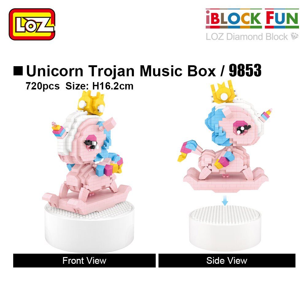 LOZ 9853 Unicorn Trojan Music Box LOZ 9853 Unicorn Trojan Music Box