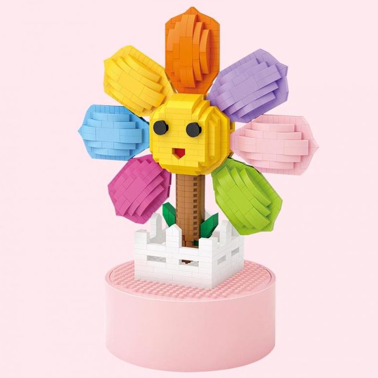 LOZ 9854 Sun Flower Music Box Mini Bricks