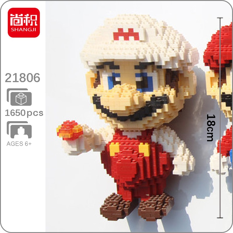 SHANGJI 21806 Super Mario White Fire Mario