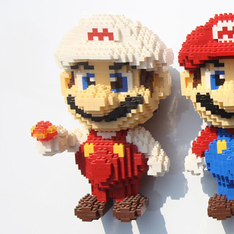 SHANGJI 21806 Super Mario White Fire Mario SHANGJI 21806 Super Mario White Fire Mario