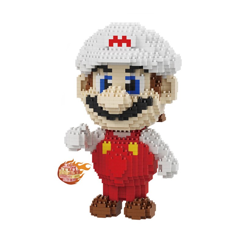 SHANGJI 21806 Super Mario White Fire Mario SHANGJI 21806 Super Mario White Fire Mario