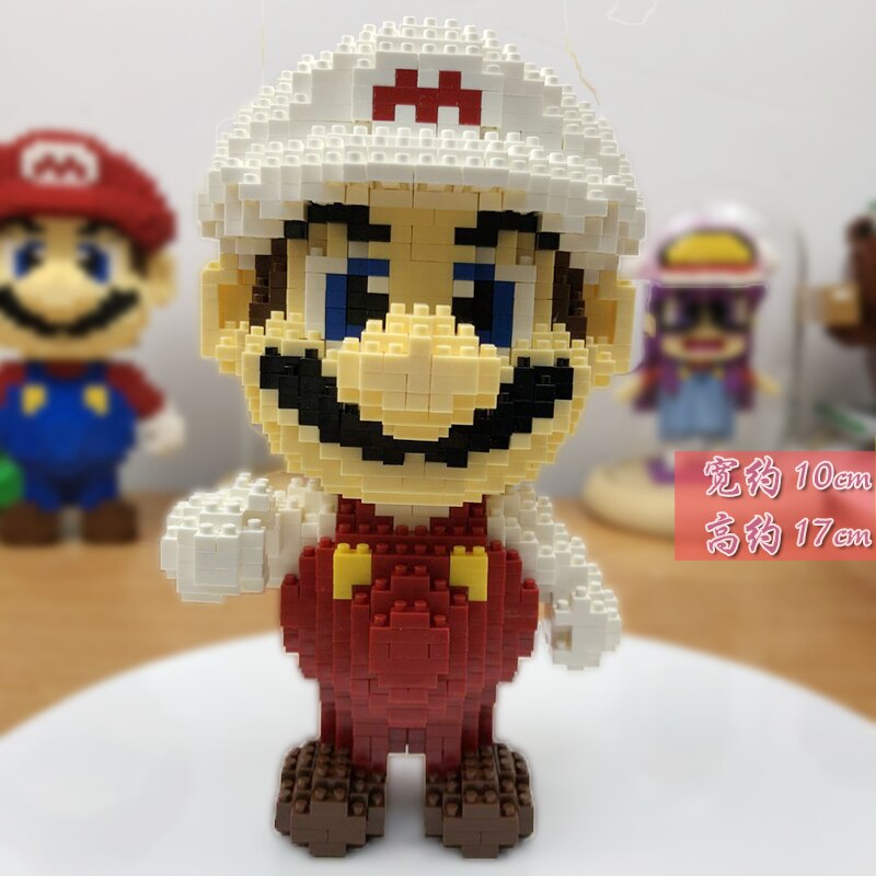 SHANGJI 21806 Super Mario White Fire Mario SHANGJI 21806 Super Mario White Fire Mario