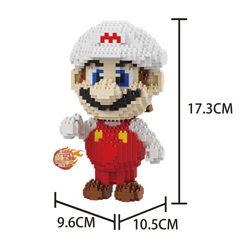 SHANGJI 21806 Super Mario White Fire Mario SHANGJI 21806 Super Mario White Fire Mario