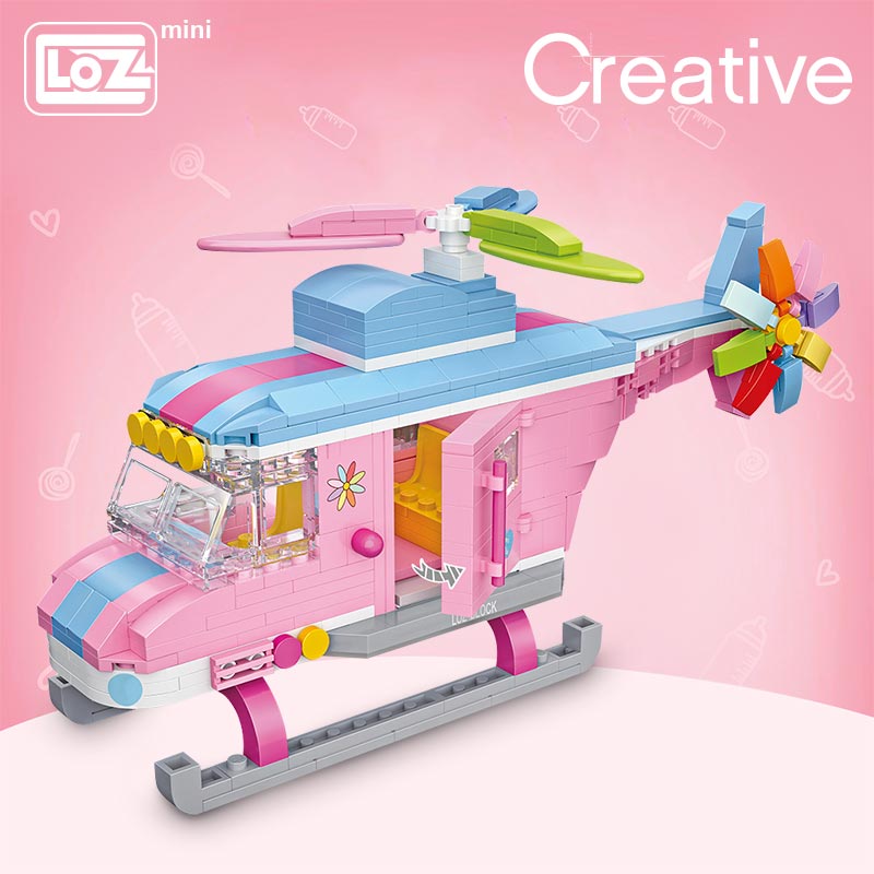 LOZ 1121 Pink Helicopter