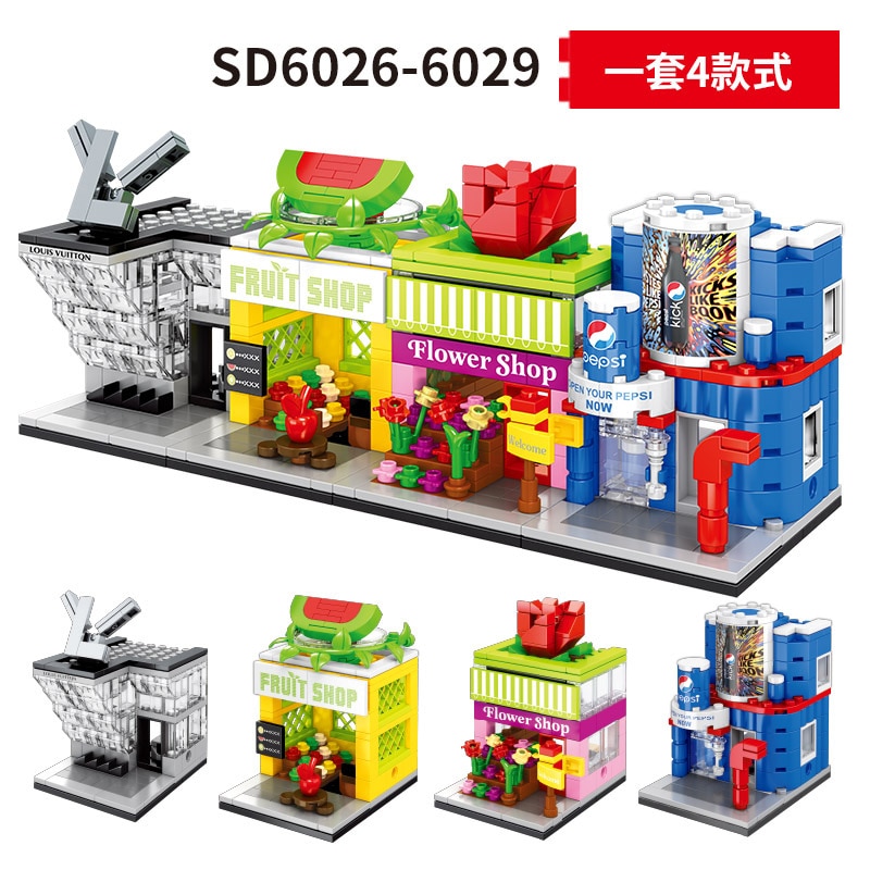 SEMBO SD 6084-6099 & 6054-6057 Mini Street Shop Model