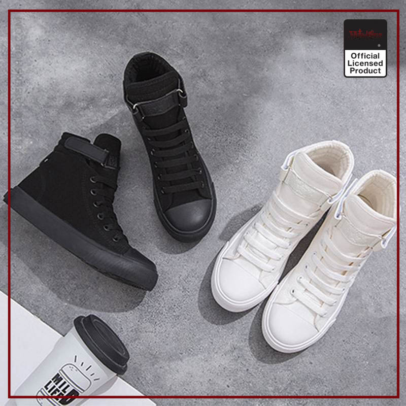 SUNOWE 2020 New Printed Jujutsu Kaisen High Top Canvas Shoes Men Women Fashion Breathable Sneakers 5 - Jujutsu Kaisen Shop