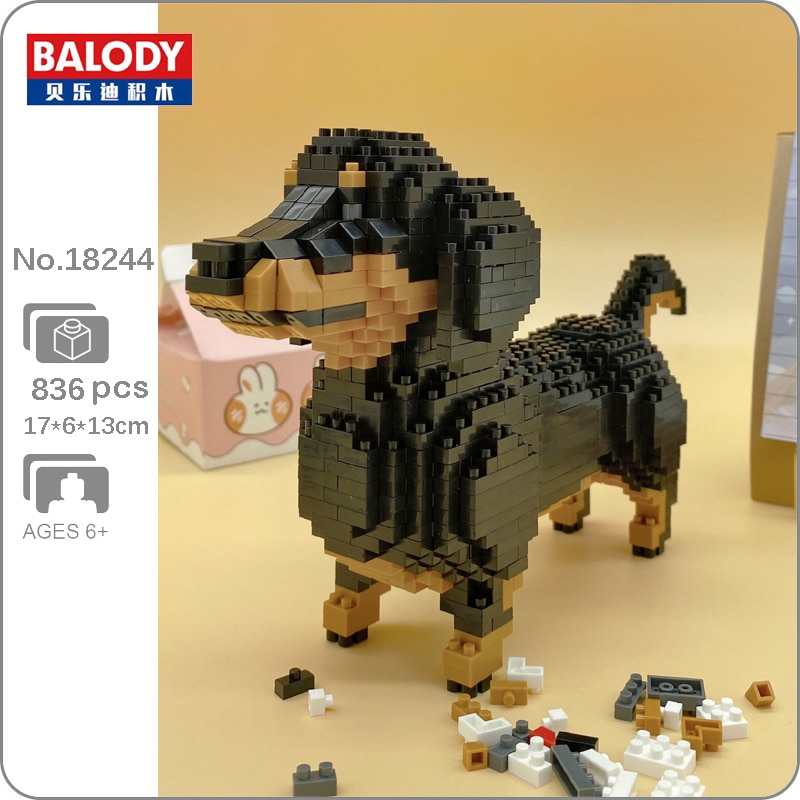 Balody 18244 Cartoon Black Dachshund Dog