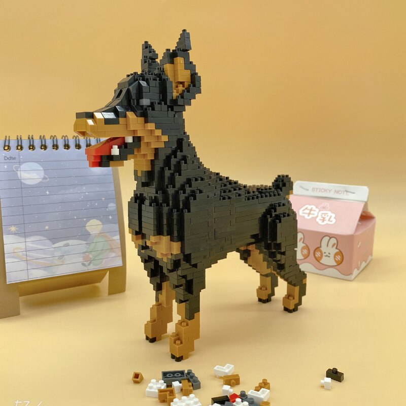 Balody 18247 Cartoon Black Dobermann Dog