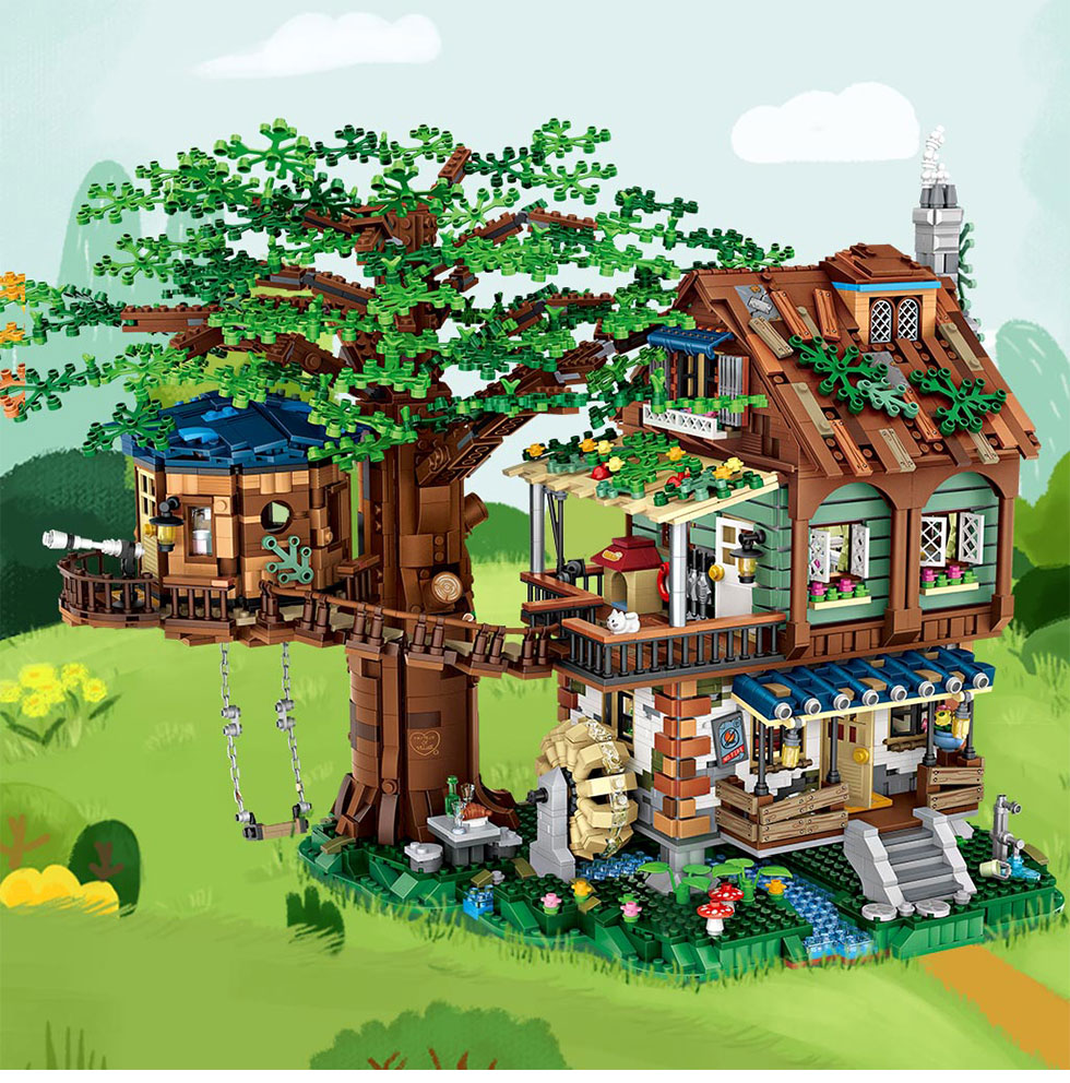 LOZ Blöcke Mini Block Adult Building Toys Teens Puzzle Treehouse Bausteine 1033' 