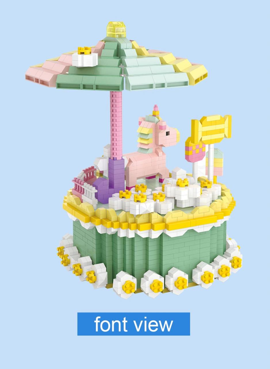 LOZ 9051 Birthday Cake with Macaron and Unicorn