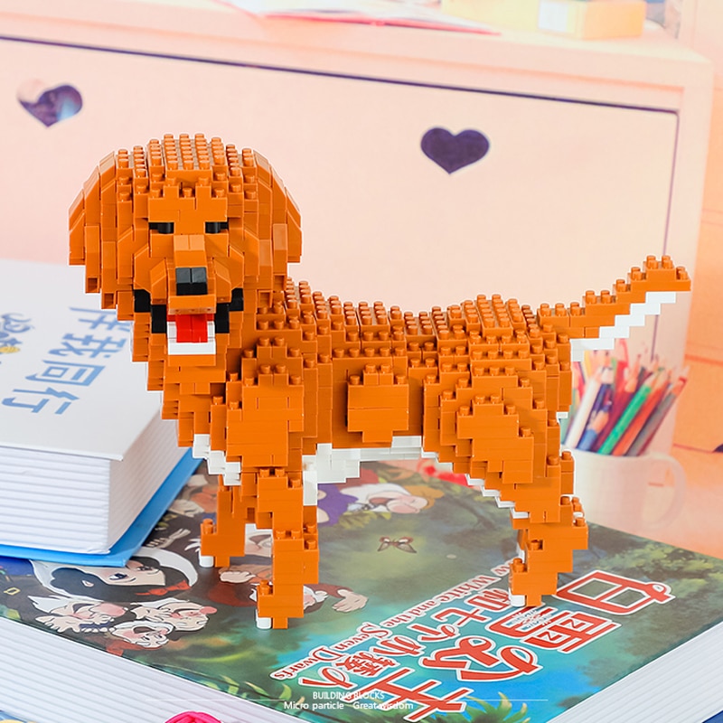 Balody Mel Pug Pet Dog Animal ABS DIY Diamond Mini Nano Building Block Bricks 