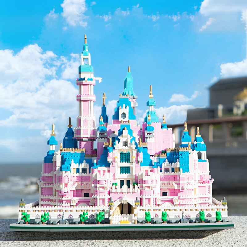 Lezi 8025 Pink Dream Garden Castle Amusement Park