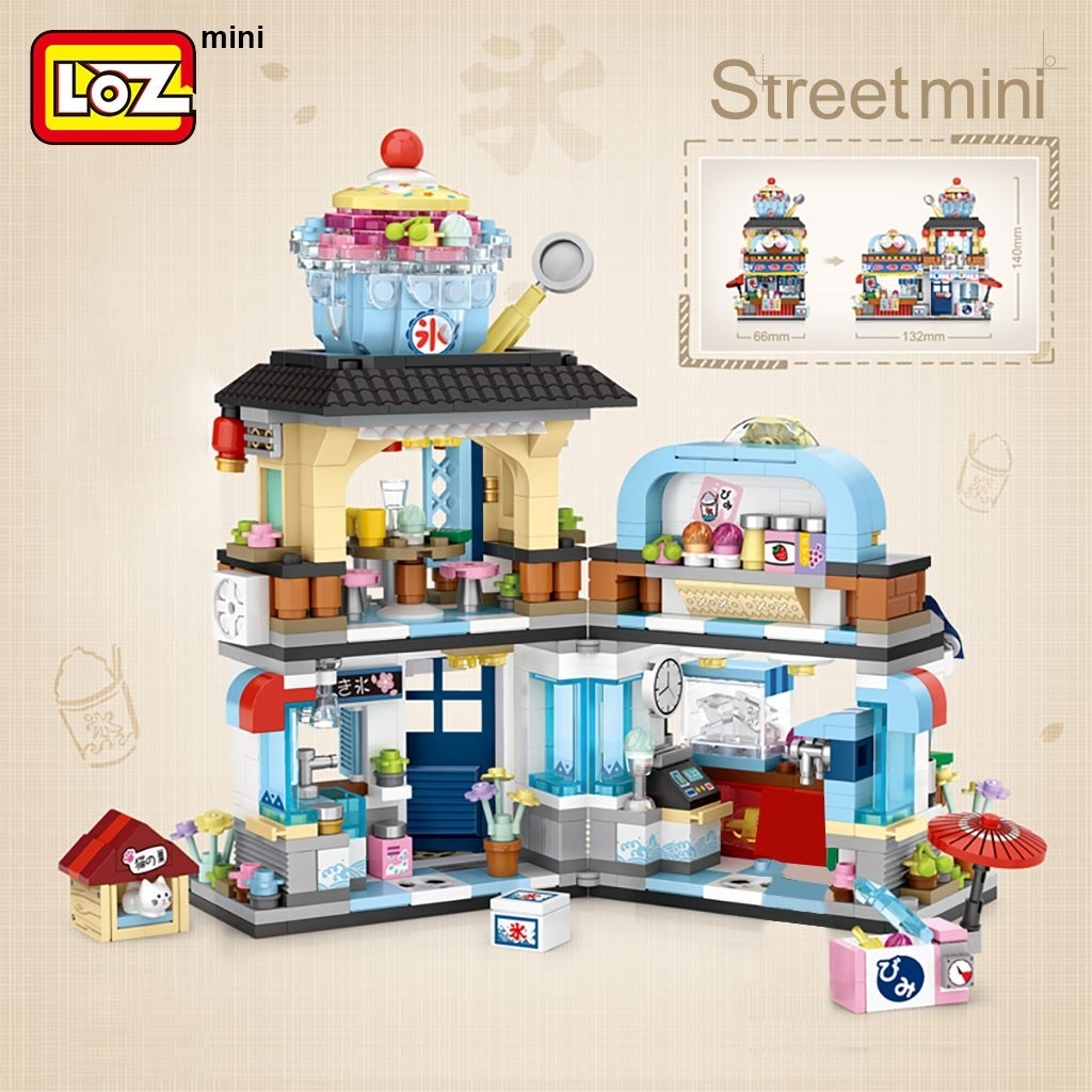LOZ 1218-1219 Japanese Folding Food Street - LOZ Blocks Official Store