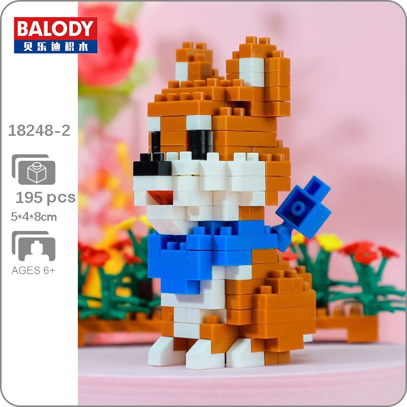 Balody 18248-2 Shiba Breed Dog with Scarf