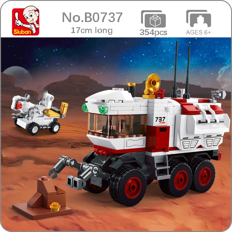 Sluban B0737 Space Adventure Mars Exploration Rover Car Turck Astronaut