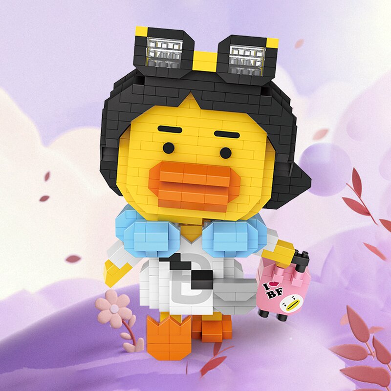 LOZ 9268 Yellow Duck with Trip Suitcase and Glasses