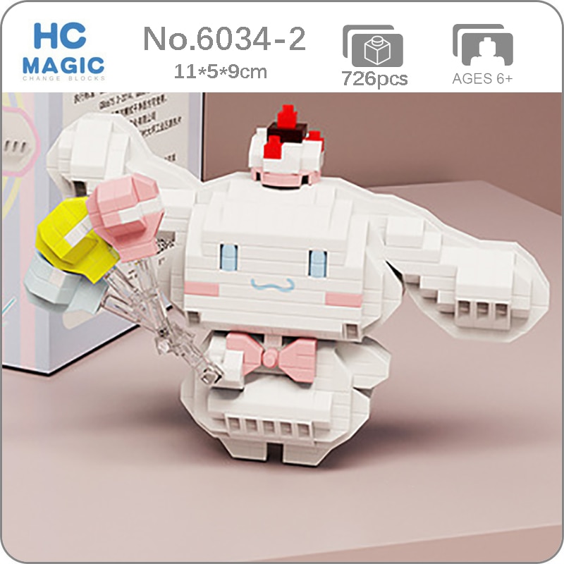 HC Magic 6034-2 White Dog with Balloon