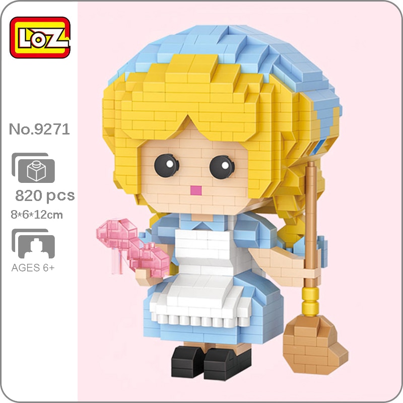 LOZ 9271 Girl with Crystal Shoe and Broom