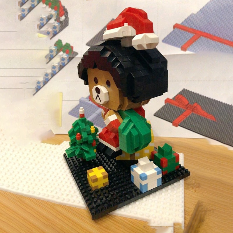 LOZ 9276 Christmas Bear Boy in Santa Claus Coat with Gifts LOZ 9276 Christmas Bear Boy in Santa Claus Coat with Gifts