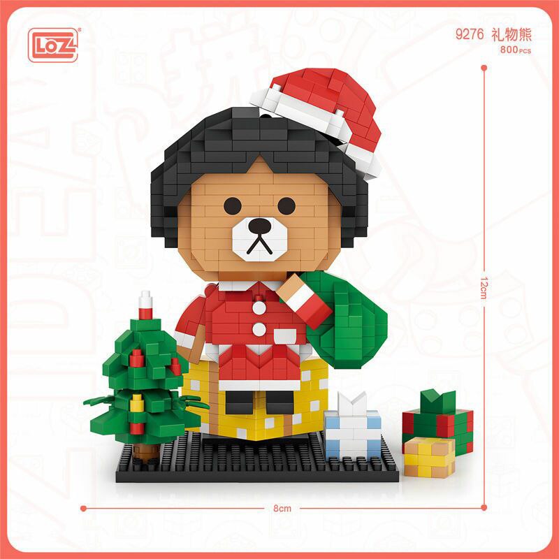 LOZ 9276 Christmas Bear Boy in Santa Claus Coat with Gifts LOZ 9276 Christmas Bear Boy in Santa Claus Coat with Gifts