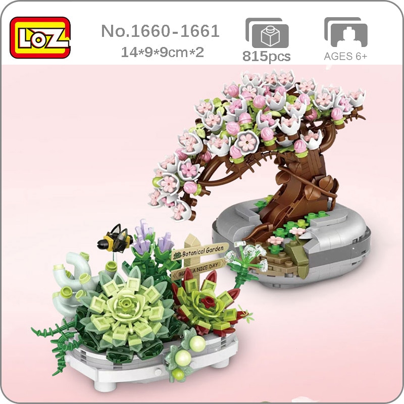 LOZ 1660-1661 Eternal Flower Pot Plant