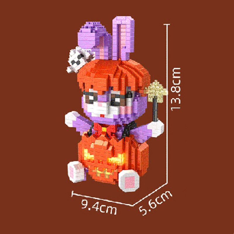 YKO 2165 Halloween Pumpkin Purple Rabbit with Fairy Magic Wand YKO 2165 Halloween Pumpkin Purple Rabbit with Fairy Magic Wand