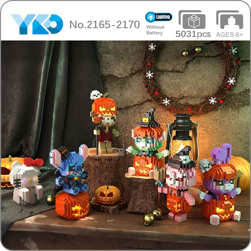 YKO 2165-2170 Halloween Pumpkin Animals with LED Lighting