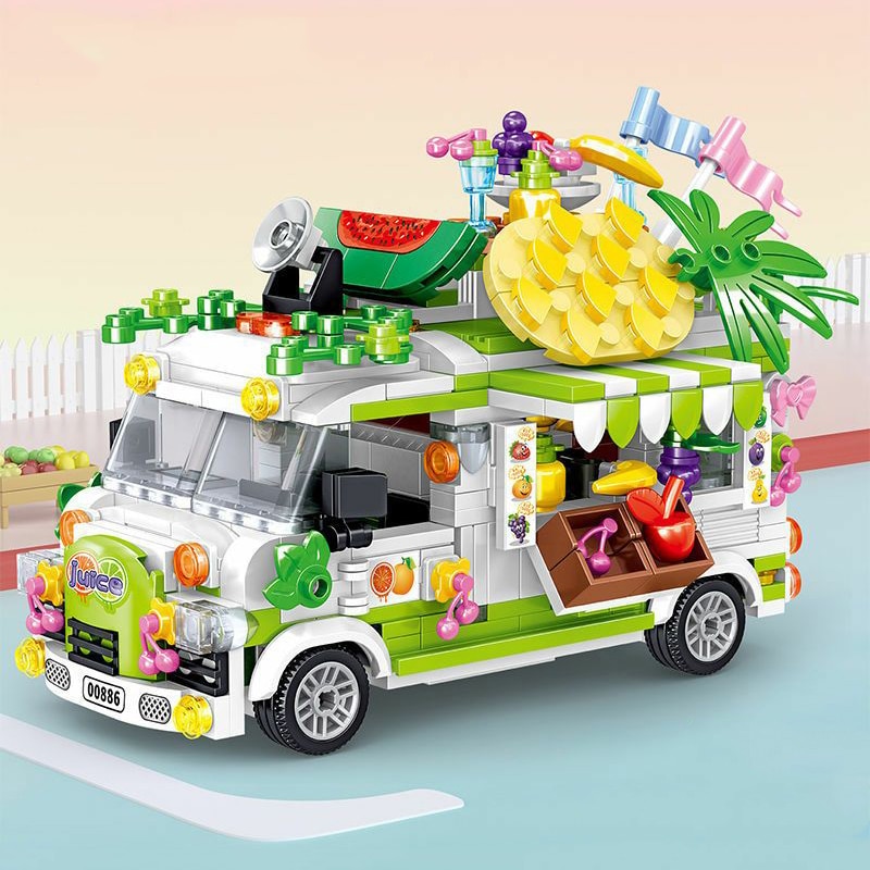 Lezi 00886 Fruit Cart Car with Watermelon and Pineapple