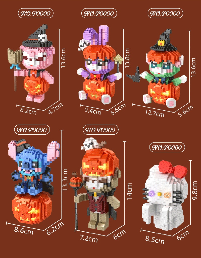 YKO 2165-2170 Halloween Pumpkin Animals with LED Lighting