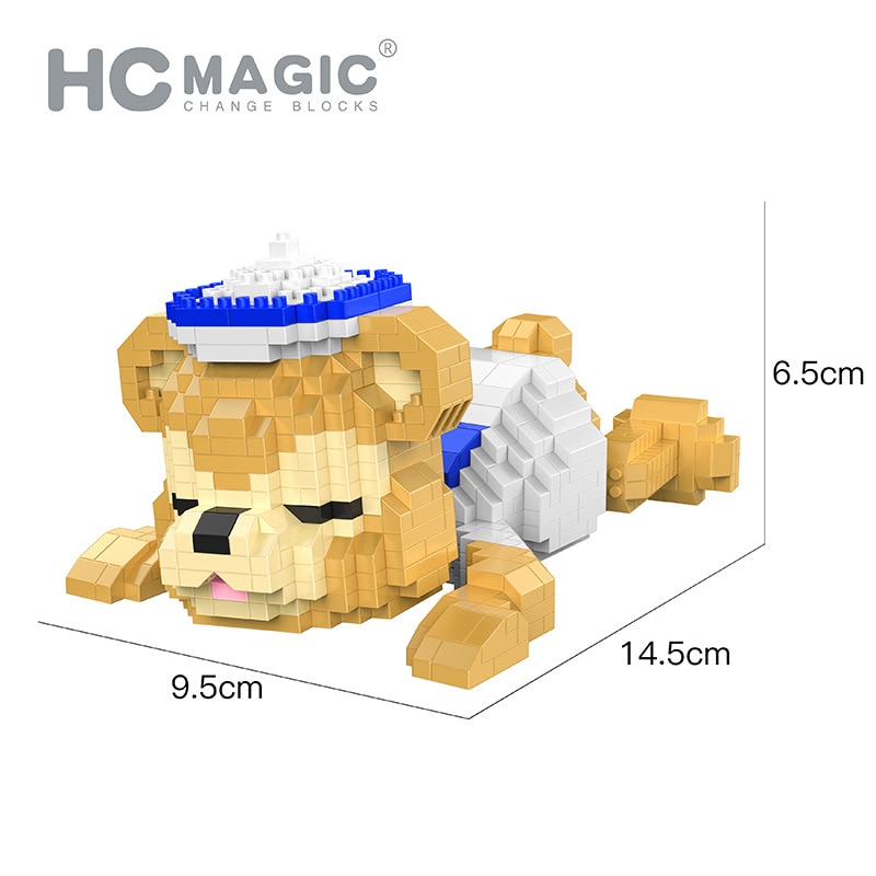 HC Magic 3023 Lying and Sleeping Brown Bear in Sailor Suit