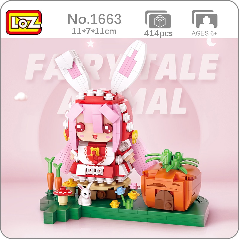 LOZ 1663 Rabbit Doll and Carrot