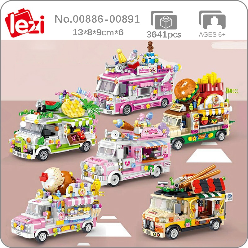 Lezi 00886-00891 Food Cart Car
