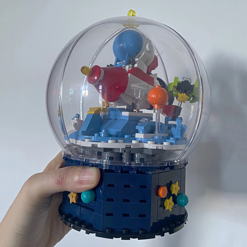 Hsanhe D001-3 Astronaut Flying Plane in Crystal Ball with LED Light Hsanhe D001-3 Astronaut Flying Plane in Crystal Ball with LED Light