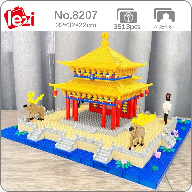 Lezi 8207 Ancient Summer Palace Pavilion