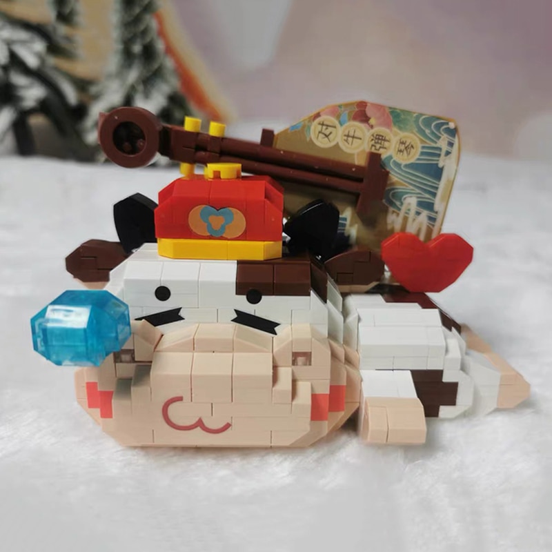 LOZ 9273 Spring Festival Sleep Dream Cow Violin Heart Music