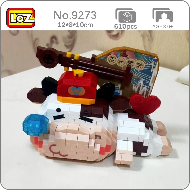 LOZ 9273 Spring Festival Sleep Dream Cow Violin Heart Music